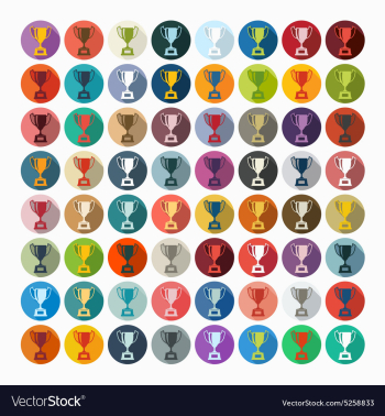 Flat design winner vector image Flat design winner vector image