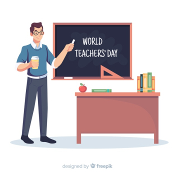 Flat design world teacher's day background Free Vector Flat design world teacher's day background Free Vector