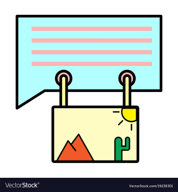 Flat email attachment icon paper document clip vector image Flat email attachment icon paper document clip vector image