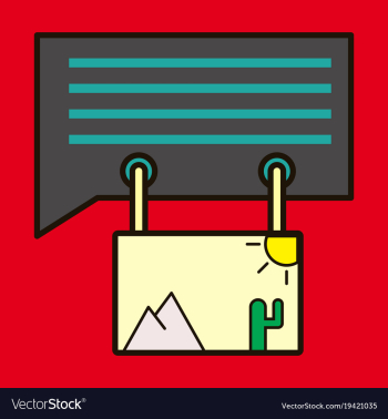 Flat email attachment icon paper document clip vector image Flat email attachment icon paper document clip vector image