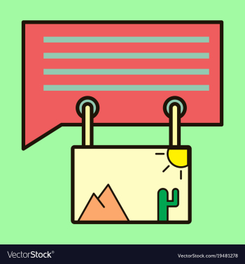 Flat email attachment icon paper document clip vector image Flat email attachment icon paper document clip vector image