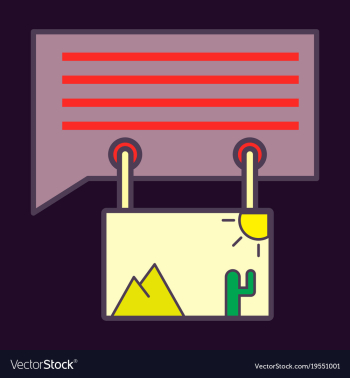 Flat email attachment icon paper document clip vector image Flat email attachment icon paper document clip vector image