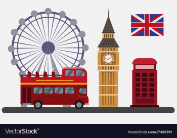Flat england london uk icon symbol vector image Flat england london uk icon symbol vector image