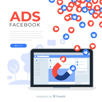 Flat facebook ads background Flat facebook ads background