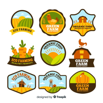 Flat farm logo collection Flat farm logo collection