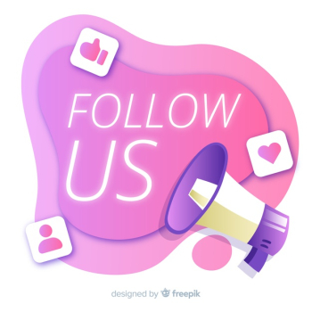 Flat follow us background Flat follow us background