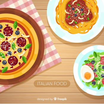 Flat food background Flat food background