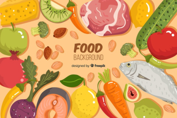 Flat food background Flat food background