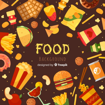 Flat food background Flat food background