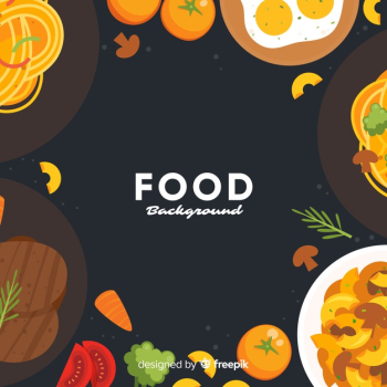 Flat food background Flat food background