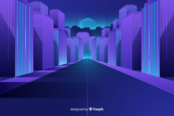 Flat futuristic city background Flat futuristic city background