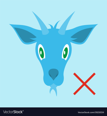 Flat goat animal farm icon vector image Flat goat animal farm icon vector image