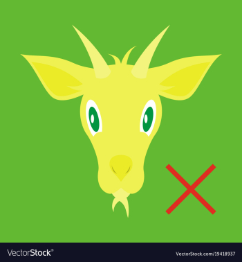 Flat goat animal farm icon vector image Flat goat animal farm icon vector image