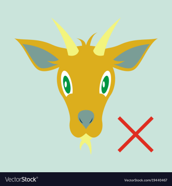 Flat goat animal farm icon vector image Flat goat animal farm icon vector image