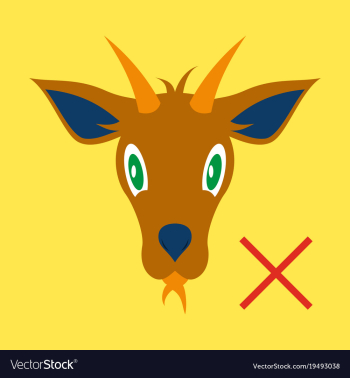 Flat goat animal farm icon vector image Flat goat animal farm icon vector image