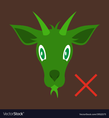 Flat goat animal farm icon vector image Flat goat animal farm icon vector image