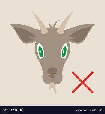 Flat goat animal farm icon vector image Flat goat animal farm icon vector image