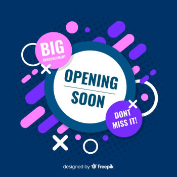 Flat grand opening decorative background Free Vector Flat grand opening decorative background Free Vector