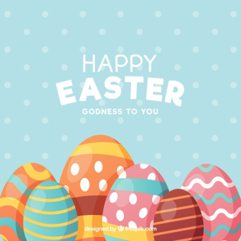 Flat happy easter day background Flat happy easter day background