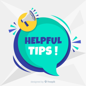 Flat helpful tips background Free Vector