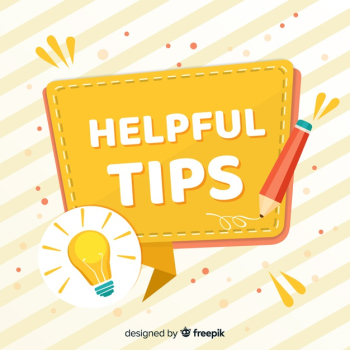 Flat helpful tips background Free Vector