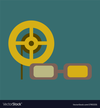 Flat icon 3d cinema vector image