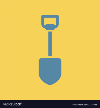 Flat icon agriculture shovel vector image Flat icon agriculture shovel vector image
