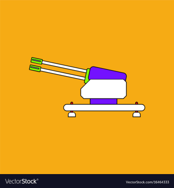 Flat icon design collection anti aircraft gun vector image Flat icon design collection anti aircraft gun vector image