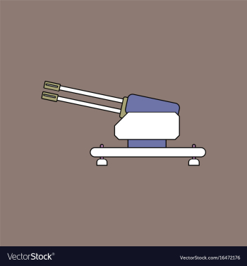 Flat icon design collection anti aircraft gun vector image Flat icon design collection anti aircraft gun vector image