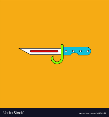 Flat icon design collection army bayonet knife vector image Flat icon design collection army bayonet knife vector image