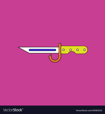 Flat icon design collection army bayonet knife vector image Flat icon design collection army bayonet knife vector image