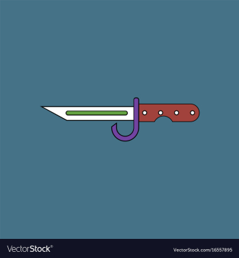 Flat icon design collection army bayonet knife vector image Flat icon design collection army bayonet knife vector image