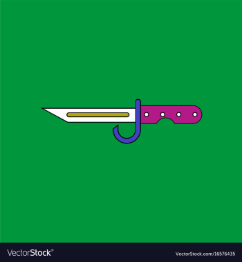 Flat icon design collection army bayonet knife vector image Flat icon design collection army bayonet knife vector image