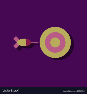 Flat icon design collection children darts vector image Flat icon design collection children darts vector image