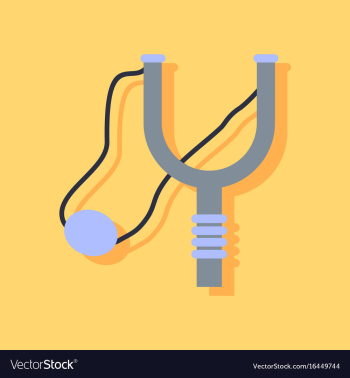 Flat icon design collection children slingshot in vector image