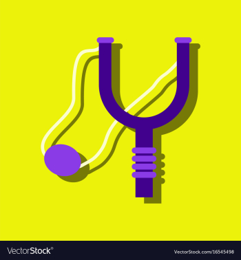 Flat icon design collection children slingshot in vector image