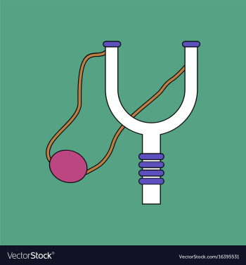 Flat icon design collection children slingshot vector image