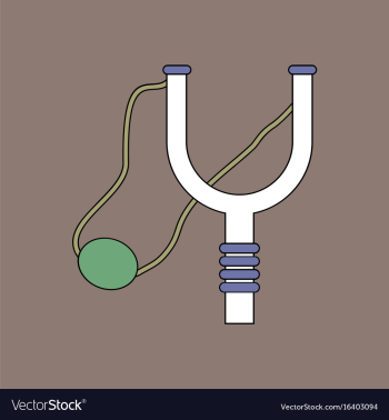 Flat icon design collection children slingshot vector image