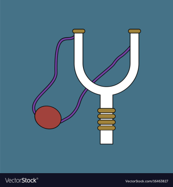 Flat icon design collection children slingshot vector image
