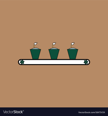 Flat icon design collection flowerpots on shelf vector image Flat icon design collection flowerpots on shelf vector image