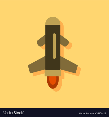 Flat icon design collection flying rocket in vector image Flat icon design collection flying rocket in vector image