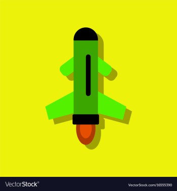 Flat icon design collection flying rocket in vector image Flat icon design collection flying rocket in vector image
