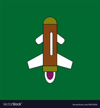 Flat icon design collection flying rocket vector image Flat icon design collection flying rocket vector image