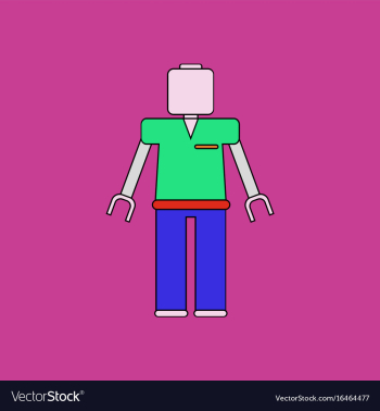 Flat icon design collection kids toy robot vector image Flat icon design collection kids toy robot vector image