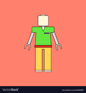 Flat icon design collection kids toy robot vector image Flat icon design collection kids toy robot vector image