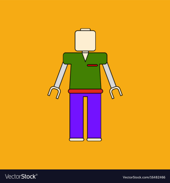 Flat icon design collection kids toy robot vector image Flat icon design collection kids toy robot vector image