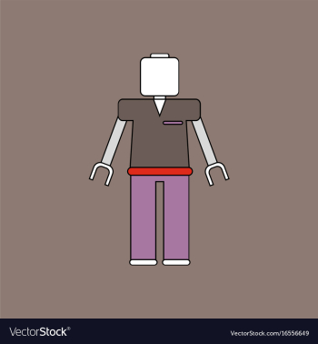 Flat icon design collection kids toy robot vector image Flat icon design collection kids toy robot vector image