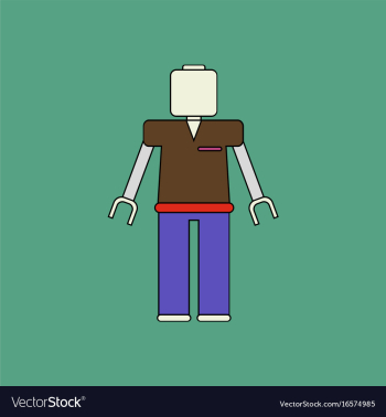 Flat icon design collection kids toy robot vector image Flat icon design collection kids toy robot vector image
