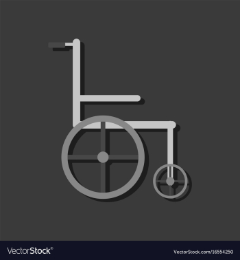 Flat icon design collection medical wheelchair in vector image Flat icon design collection medical wheelchair in vector image