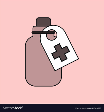 Flat icon design collection medicines bank vector image Flat icon design collection medicines bank vector image
